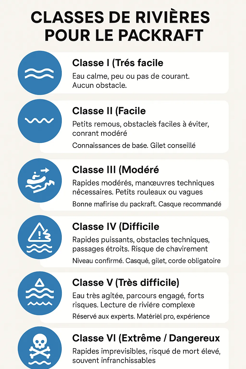 classes de rivières